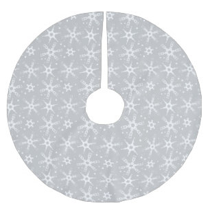 Moderner Winterschneeflocken-Allround-Printsprint Polyester Weihnachtsbaumdecke