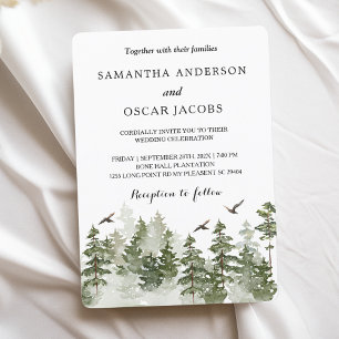 Moderner Winterwald mit Schnee Einladung