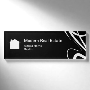 Moderner wirklicher Anwesen-Designer Namenschild