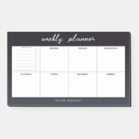 Moderner wöchentlicher Schwarzweiss-Planer