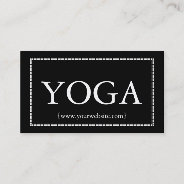 Moderner Yoga Instructor Bold Border Beruflich Visitenkarte (Vorderseite)