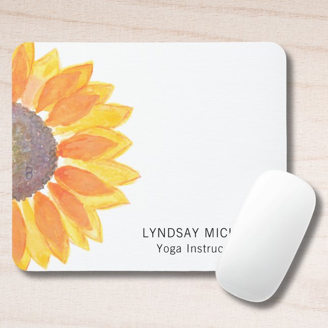Moderner Yoga-Lehrer für Sonnenblumen Mousepad (Von Creator hochgeladen)