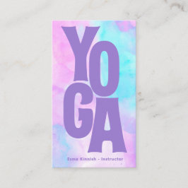 Moderner Yoga Studio-Lehrer für Krawatte-Färbung Visitenkarte
