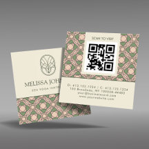 Moderner Zen Yoga Instructor QR Code Quadrat