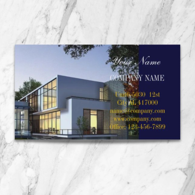 Moderner Zuhause Construction Builder Real Anwesen Visitenkarte (Modern home Construction builder Real Estate Business Card)