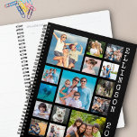 Modernes 15-Foto Collage Familienschwarz Personali Planer<br><div class="desc">Erstellen Sie Ihr eigenes personalisiertes Foto-Collage Cover auf Ihrem Planer mit 15 quadratischen Bildern und Ihrem eigenen Titel - das Beispiel zeigt den Namen und das Jahr Ihrer Wahl für Schriftart-Stile und -Farben. Nehmen Sie Änderungen in EDIT vor. FOTO TIPP: Wählen Sie Fotos mit dem Thema in der Mitte und/oder...</div>