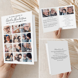 Modernes 16-Foto-Folded-Beerdigung-Programm Programm