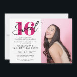 Modernes 16 . Geburtstag Geburtstag mit Foto Einladung<br><div class="desc">Modern 16 . Geburtstag Geburtstag mit Foto Einladung</div>