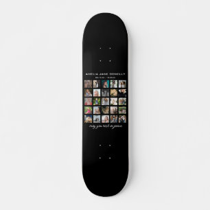 Modernes 25-Foto Collage Memorial Skateboard