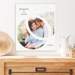 Modernes 2 Circle Foto Frame Wedding Date Leinwanddruck<br><div class="desc">Moderne und trendige 2-Kreise-Ehepaare,  die mit ihrem Foto Hochzeitsdatum in der Leinwand feiern wollen,  machen es zu einer wunderschönen Hochzeitsgeschenkidee</div>