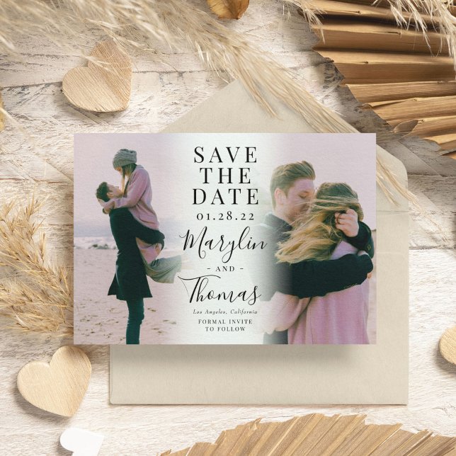 Modernes 2-Foto-Haus Save The Date (Von Creator hochgeladen)