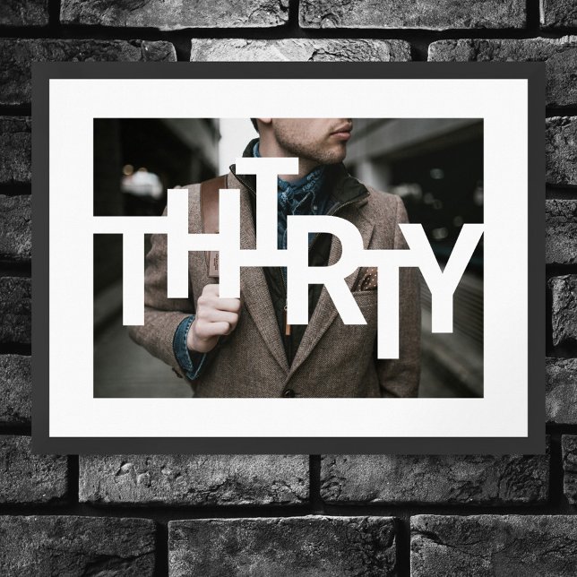 Modernes 30. Geburtstags-Foto Poster (Von Creator hochgeladen)