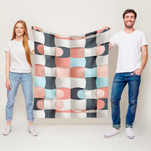 Modernes 3D-Muster geometrischer Illusion Fleecedecke