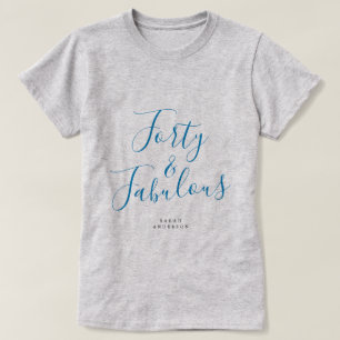 Modernes 40 fabelhaftes Individuelle Name 40. Gebu T-Shirt