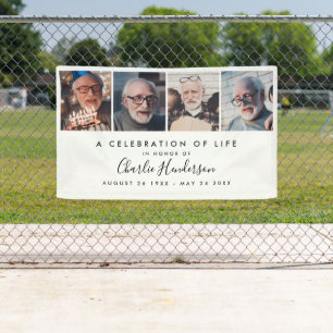 Modernes 4-Foto-Banner für benutzerdefinierte Text Banner
