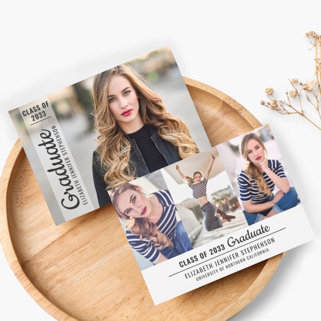 Modernes 4-Foto-Collage-Abschluss-Overlay Ankündigung (Von Creator hochgeladen)