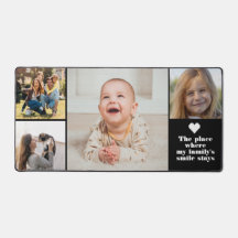 Modernes 4 Foto Collage und Text Custom Monogram