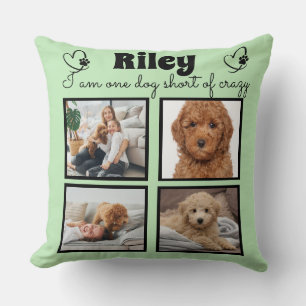 Modernes 4 Hunde Foto - personalisierte Collage Kissen