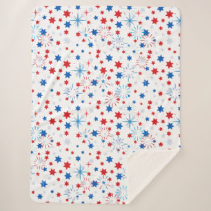 Modernes 4. Juli Muster 02 Sherpadecke