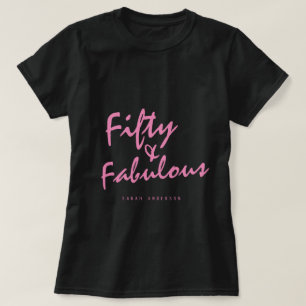 Modernes 50 fabelhaftes Individuelle Name 50. Gebu T-Shirt