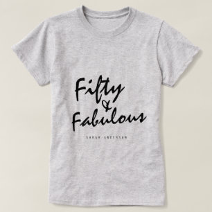Modernes 50 fabelhaftes Individuelle Name 50. Gebu T-Shirt