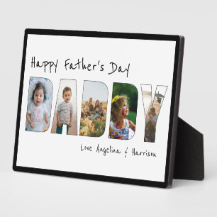 Modernes 5-Foto Collage Daddy Vathers Day Keepake Fotoplatte