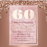 Modernes 60. Geburtstag Rose Gold Foil QR Code Foi Folieneinladung<br><div class="desc">Modern,  QR-Code,  Goldfolie der Rose,  stilvolle Einladungen zum 60. Geburtstag. Sie können es mit Ihren eigenen Daten personalisieren.</div>