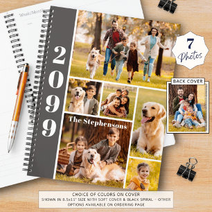 Modernes 6-Fotomaterial Personalisiert Planer