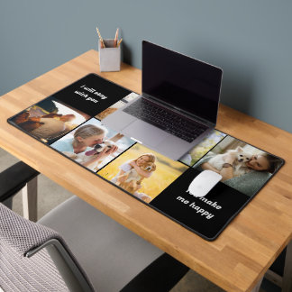 Modernes 6 Personalisiertes Monogramm Schreibtischunterlage