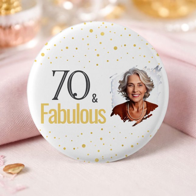 Modernes 70-jähriges Foto Button (Von Creator hochgeladen)