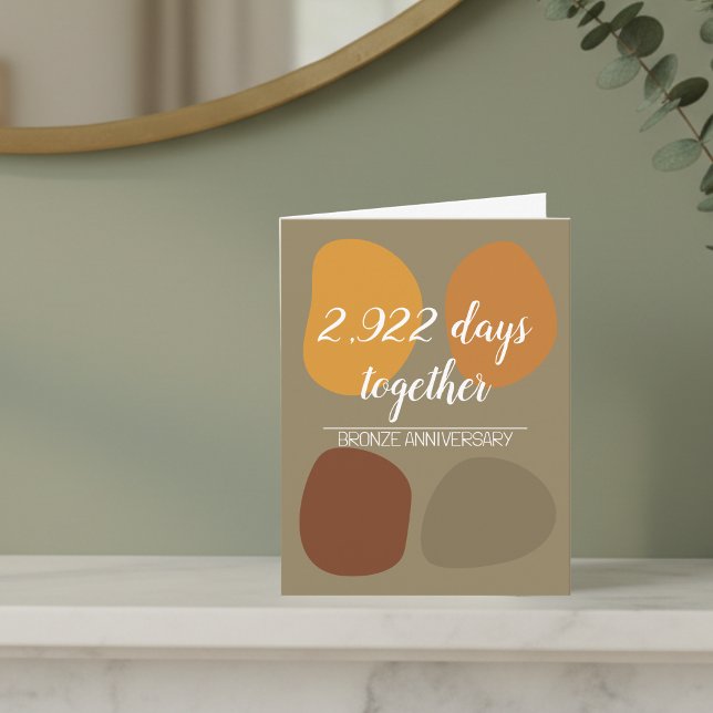 Modernes 8. Hochzeitstag acht Karte (Von Creator hochgeladen)