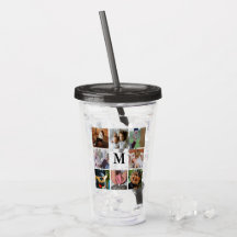 Modernes 8 Monogramm der Foto-Collagen-|
