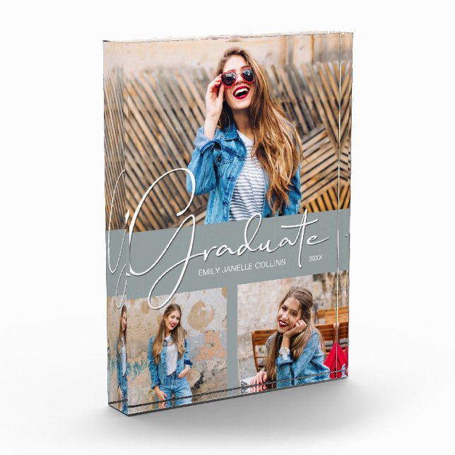 Modernes Abschluss Collage on Gray Fotoblock (Links)