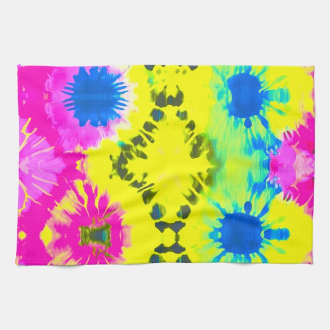 MODERNES ABSTRACT-DESIGN KRAWATTE DYE GESCHIRRTUCH (Horizontal)