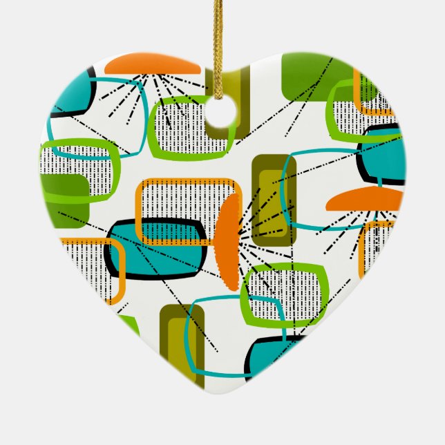 Modernes Abstrakt #57 Mitte des Jahrhunderts Keramikornament (Hinten)