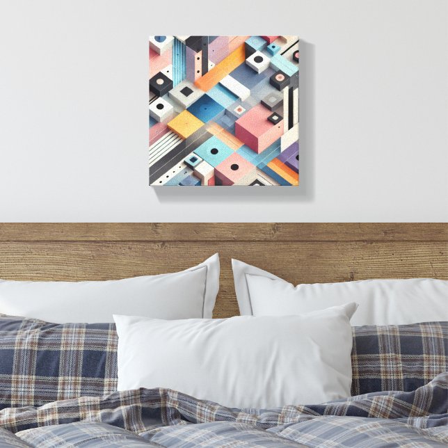 modernes abstrakt Art Pattern Leinwanddruck (Insitu (Schlafzimmer))