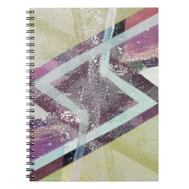 Modernes Abstrakt Art Spiral Notebook Notizblock (Vorderseite)