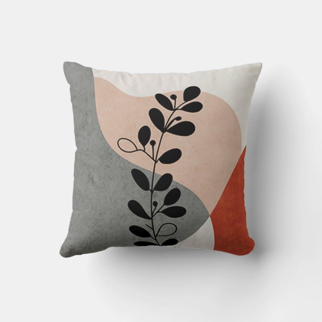 Modernes Abstrakt Art Throw Kissen (Rückseite)