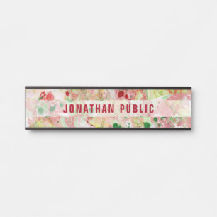 Modernes Abstrakt Art Trendy Template Elegant Türschild