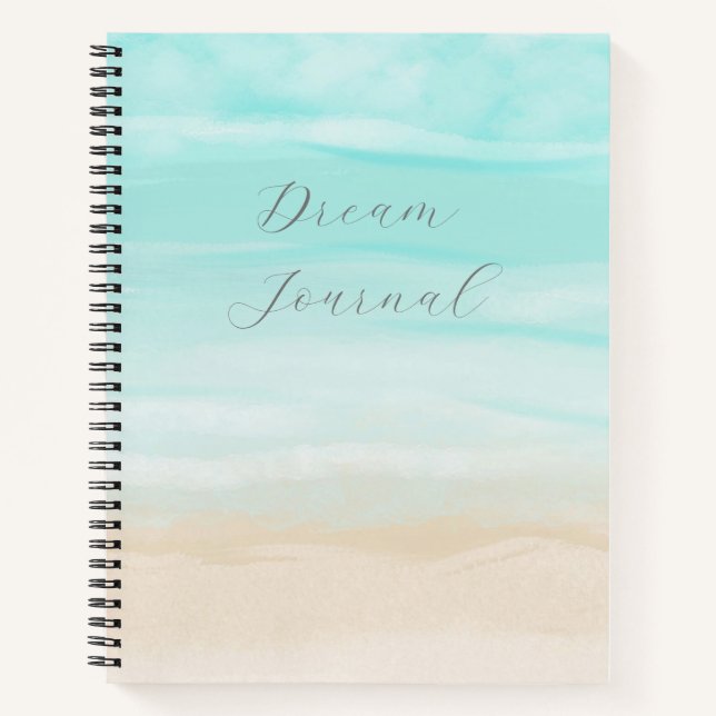 Modernes Abstrakt Beach Dream Journal Notizbuch (Vorderseite)