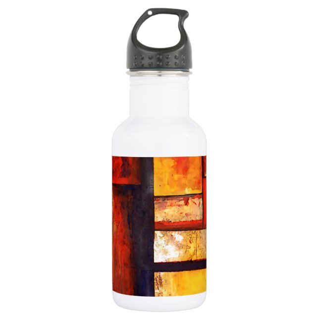 Modernes Abstrakt Edelstahlflasche (Vorderseite)
