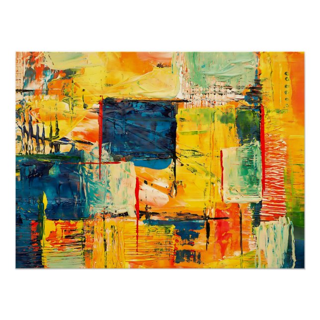 Modernes Abstrakt Expression Poster (Vorderseite)