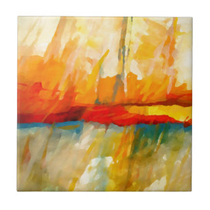 Modernes Abstrakt-expressionistisches Gemälde Fliese
