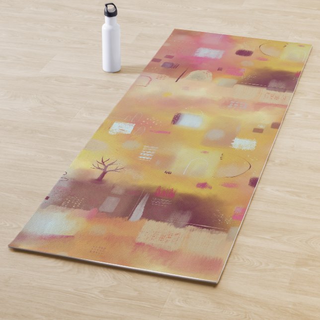Modernes Abstrakt-Gelb Yogamatte (Beispiel)