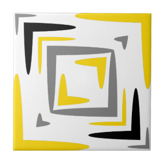 Modernes Abstrakt-gelbes Grau Fliese