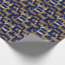 Modernes Abstrakt geometrisches Blau und Gold