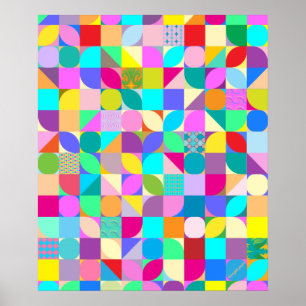 Modernes Abstrakt geometrisches Kunstposter Poster