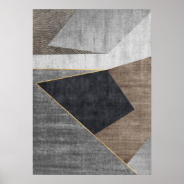 Modernes Abstrakt geometrisches Mauerwerk Poster