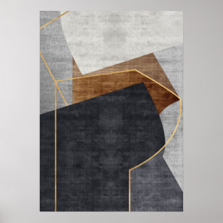 Modernes Abstrakt geometrisches Mauerwerk Poster
