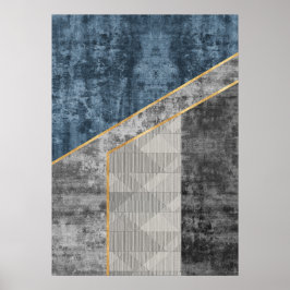 Modernes Abstrakt geometrisches Mauerwerk Poster